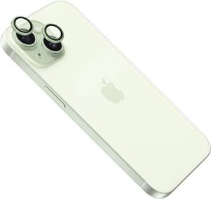 Fixed Camera Glass ochranné sklá šošoviek fotoaparátu pre Apple iPhone 15/15 Plus, zelené