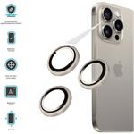 Fixed Camera Glass ochranne skla šošoviek fotoaparátu pre Apple iPhone 15 Pro/15 Pro Max, prírodný titan