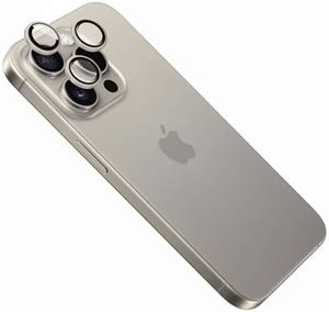 Fixed Camera Glass ochranne skla šošoviek fotoaparátu pre Apple iPhone 15 Pro/15 Pro Max, prírodný titan