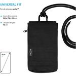 Fixed Camino Case taštička cez rameno s vreckom pre mobilné telefóny do 7", čierna