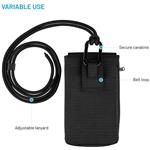 Fixed Camino Case taštička cez rameno s vreckom pre mobilné telefóny do 7", čierna