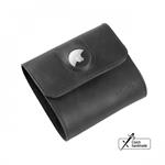 Fixed Classic Wallet kožená peňaženka pre AirTag z pravej kože, čierna