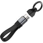 Fixed Clip Cable kábel USB-C/USB-C, s karabínou, 3.2 Gen 2 10Gb/s, 4K60Hz, PD 240W, čierny