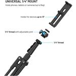 Fixed Creator Tripod Extra dlhý statív, 1,9m, 1/4" závit, čierny