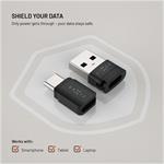 Fixed Data blocker 2in1, hliníkový USB-C/C a USB-C/A , čierny