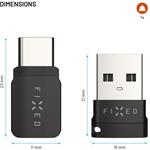 Fixed Data blocker 2in1, hliníkový USB-C/C a USB-C/A , čierny