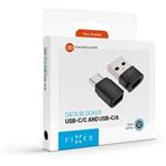 Fixed Data blocker 2in1, hliníkový USB-C/C a USB-C/A , čierny
