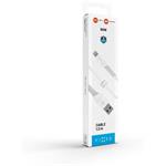 Fixed dátový a nabíjací kábel s konektormi USB/Lightning, 1.2m, USB 2.0, biely