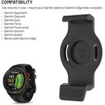 Fixed Dock for Garmin 22mm, držiak smart hodiniek na bicykel, čierny