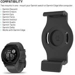 Fixed Dock for Garmin 26mm, držiak smart hodiniek na bicykel, čierny