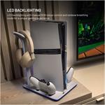 Fixed dokovacia stanica pre PlayStation 5 (Pro/Slim) s vetrákmi a nabíjaním pre 2xDualSense, čierno-biela