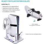 Fixed dokovacia stanica pre PlayStation 5 (Pro/Slim) s vetrákmi a nabíjaním pre 2xDualSense, čierno-biela