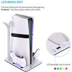 Fixed dokovacia stanica pre PlayStation 5 (Pro/Slim) s vetrákmi a nabíjaním pre 2xDualSense, čierno-biela