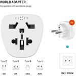 Fixed EU Adapter 2 adaptér pre zapojenie UK, US, AUS nabíjačiek do EU zásuviek, biely