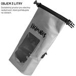 Fixed Float Bag vodeodolný vak s vreckom pre telefón, 3L, sivý