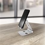 Fixed Frame Phone hliníkový stojan na stôl pre mobilný telefón a tablet, strieborný