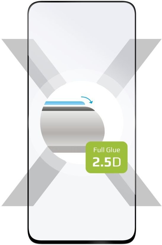 Fixed Full-Cover ochranné tvrdené sklo pre Honor X7b, lepenie cez celý displej, čierne