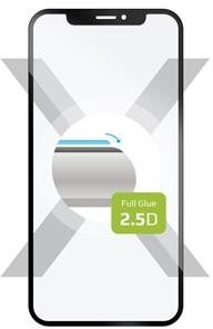 Fixed Full-Cover ochranné tvrdené sklo pre Infinix Smart 8, lepenie cez celý displej, čierne