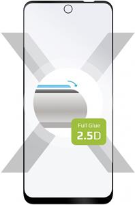 Fixed Full-Cover ochranné tvrdené sklo pre Motorola Moto E32, lepenie cez celý displej, čierne