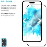 Fixed Full-Cover ochranné tvrdené sklo pre Motorola Moto G15/Power, čierne