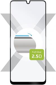 Fixed Full-Cover ochranné tvrdené sklo pre Samsung Galaxy A22, lepenie cez celý displej, čierne