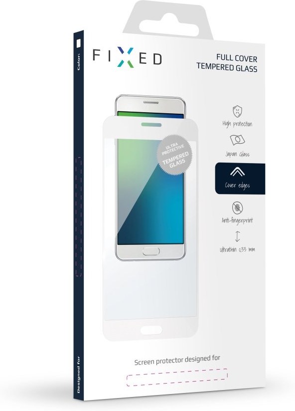 FIXED Full-Cover, ochranné tvrdené sklo, pre Samsung Galaxy J5 (2017), biele, 0.33 mm
