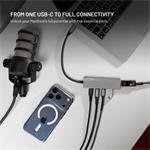 Fixed HUB Core 5-portový hliníkový USB-C, pre notebooky a tablety, 100W, PD 3.0, space gray