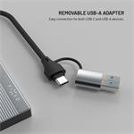 Fixed HUB Port 4-portový hliníkový USB-C s USB-A adaptérom, space gray