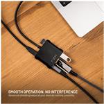 Fixed HUB Quadri 5-portový hliníkový USB-C hub, pre notebooky, 140W, PD 3.1, čierny