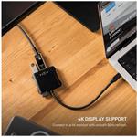 Fixed HUB Quadri 5-portový hliníkový USB-C hub, pre notebooky, 140W, PD 3.1, čierny