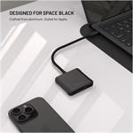 Fixed HUB Quadri 5-portový hliníkový USB-C hub, pre notebooky, 140W, PD 3.1, čierny