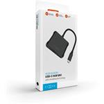Fixed HUB Quadri 5-portový hliníkový USB-C hub, pre notebooky, 140W, PD 3.1, čierny