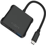 Fixed HUB Quadri 5-portový hliníkový USB-C hub, pre notebooky, 140W, PD 3.1, čierny
