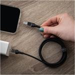 Fixed kábel USB-C s displejom, 2m, 100W, čierny