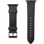 Fixed Leather Strap kožený remienok pre Apple Watch 38/40/41 mm, čierny
