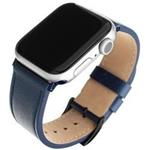 Fixed Leather Strap kožený remienok pre Apple Watch 42/44/45/49mm, modrý