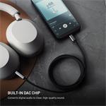 Fixed Link audio kábel USB-C na 3,5 mm jack, 1.5 m, space gray