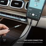 Fixed Link audio kábel USB-C na 3,5 mm jack, 1.5 m, space gray