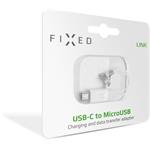 Fixed Link redukcia pre nabíjanie a dátový prenos z USB-C na microUSB, biela