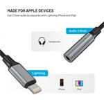Fixed Link redukcia z hliníka Lightning na 3,5 mm jack, space gray