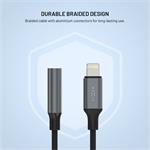 Fixed Link redukcia z hliníka Lightning na 3,5 mm jack, space gray
