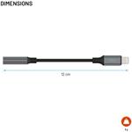 Fixed Link redukcia z hliníka Lightning na 3,5 mm jack, space gray