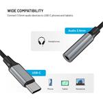 Fixed Link redukcia z hliníka USB-C na 3,5 mm jack, space gray