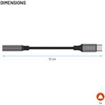 Fixed Link redukcia z hliníka USB-C na 3,5 mm jack, space gray
