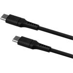 Fixed Liquid silicone kábel USB-C, PD, 0,5m, 60W, čierny