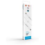 Fixed Liquid silicone nabíjací a dátový kábel s konektormi USB-C/Lightning a podporou PD, 1.2m, USB 2.0, 60W, biely