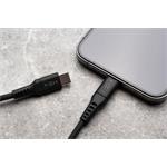 Fixed Liquid silikóne kábel USB-C na Lightning M/M, PD, 2m, 60W, MFI, čierny