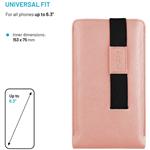 Fixed Lucca univerzálne puzdro so zatváracím popruhom pre telefóny do 6,3", broskyňové