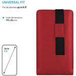 Fixed Lucca univerzálne puzdro so zatváracím popruhom pre telefóny do 6,9", červené