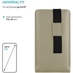 Fixed Lucca univerzálne puzdro so zatváracím popruhom pre telefóny do 6,9", krémové